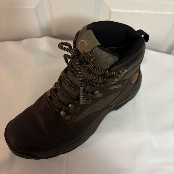 Timberland GORE-TEX Boots Women’s Brown Leather Outdoor Hiking Performance, sz 9 - Picture 12 of 16